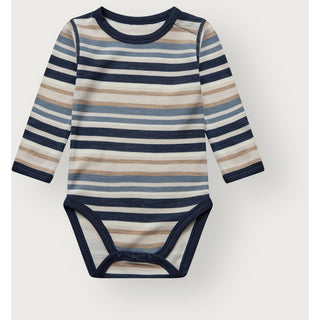 Merinowolle-Bambus Body Baloo Multi Blue von Hust & Claire