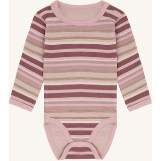 Merinowolle-Bambus Body Baloo Multi Dusty Rose von Hust & Claire
