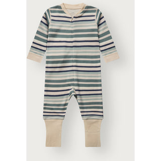 Merinowolle-Bambus Pyjama Manu Zip Multi French Oak von Hust & Claire
