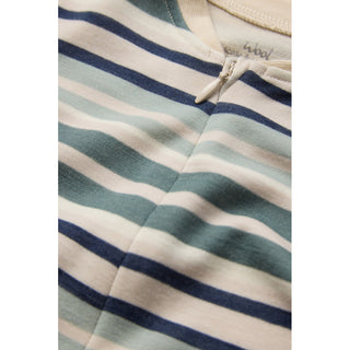 Merinowolle-Bambus Pyjama Manu Zip Multi French Oak von Hust & Claire