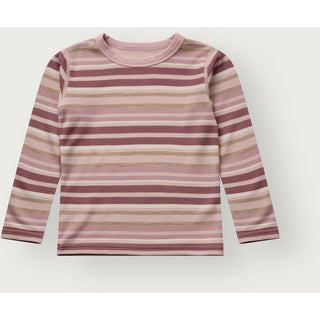 Merinowolle-Bambus Langarm-Shirt Abba Multi Dusty Rose von Hust & Claire