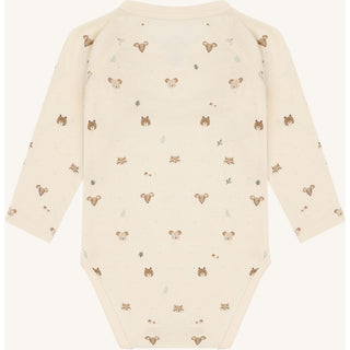 Merinowolle-Bambus Wickelbody Baloo Forest Off White von Hust & Claire