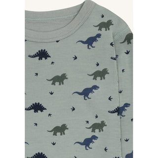 Merinowolle-Bambus Langarm-Shirt Abba Dino State Green von Hust & Claire
