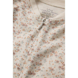 Merinowolle-Bambus Pyjama Manu Zip Tiny Off White von Hust & Claire