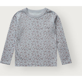 Merinowolle-Bambus Langarm-Shirt Abba Tiny A Bit Blue von Hust & Claire