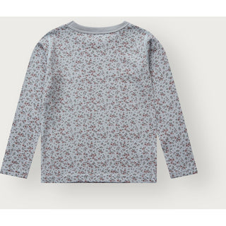 Merinowolle-Bambus Langarm-Shirt Abba Tiny A Bit Blue von Hust & Claire