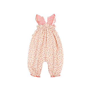 Baby Jumpsuit Coral mit Blumenmuster von Búho