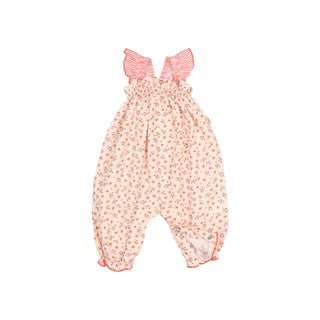 Baby Jumpsuit Coral mit Blumenmuster von Búho