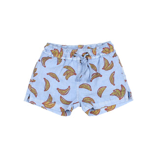 Baby Badeshorts Blau mit Bananenprint von Búho