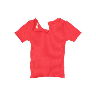 Rib-Top mit Ärmel Coral von Búho