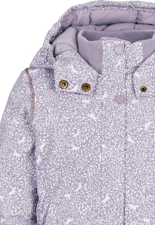 Winterjacke Olga Lila mit feinem Einhornprint für Kinder von MarMar Copenhagen