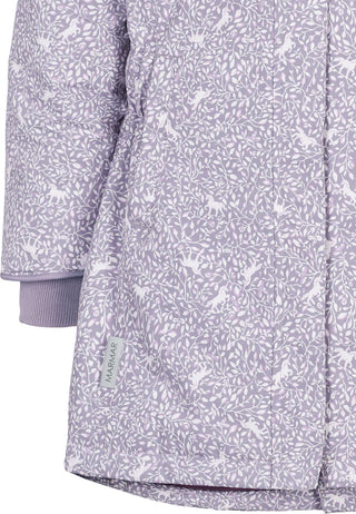 Winterjacke Olga Lila mit feinem Einhornprint für Kinder von MarMar Copenhagen