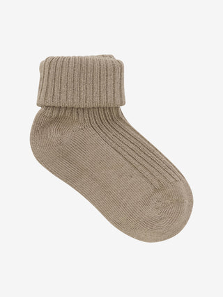 Baumwolle Babysocken 3er Pack Beige-Braun von Minymo