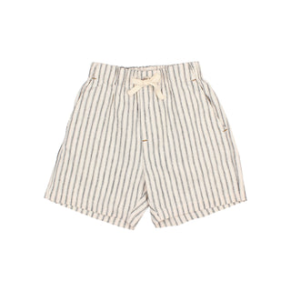 Leinen-Shorts Only Schwarz gestreift von Búho