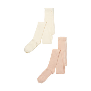 Strumpfhose 2er Set Offwith und Lachs von Minymo