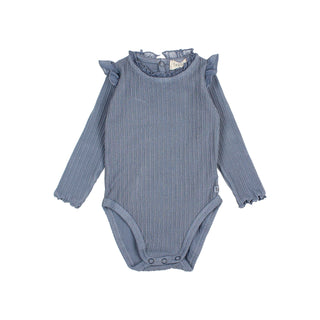 Baby Langarm-Body Artic Blue von Búho Barcelona