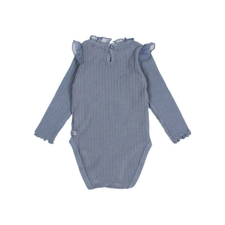 Baby Langarm-Body Artic Blue von Búho Barcelona