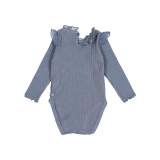 Baby Langarm-Body Artic Blue von Búho Barcelona
