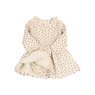 Combi Baby-Kleid Ivory mit Blumenmuster von Búho Barcelona