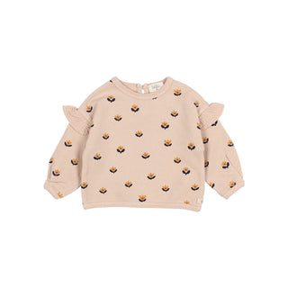 Baby-Pullover Naif Rose mit Blumenmuster von Búho Barcelona