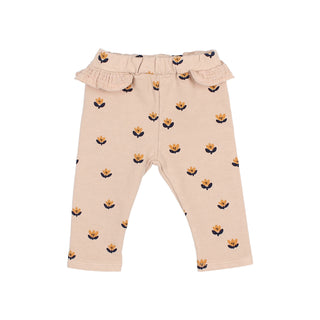 Baby-Leggings Naif Rose mit Blumenmuster von Búho Barcelona