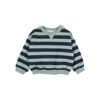 Baby-Pullover Stripes Alpine Green von Búho Barcelona