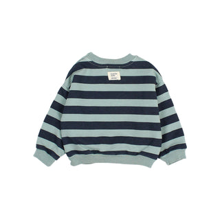 Baby-Pullover Stripes Alpine Green von Búho Barcelona