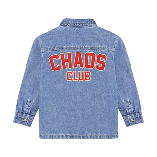 Jeans Hemd Medium Denim mit Rückenprint von Daily7Kids