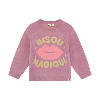 Strickpullover Fancy mit Bisou Motiv von Daily7Kids