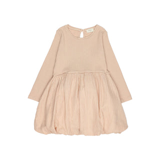 Combi Kleid Rose mit Goldfäden von Búho Barcelona