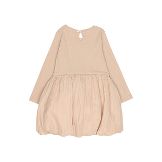 Combi Kleid Rose mit Goldfäden von Búho Barcelona