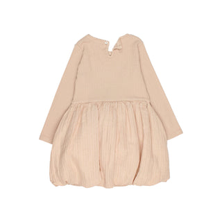 Combi Kleid Rose mit Goldfäden von Búho Barcelona