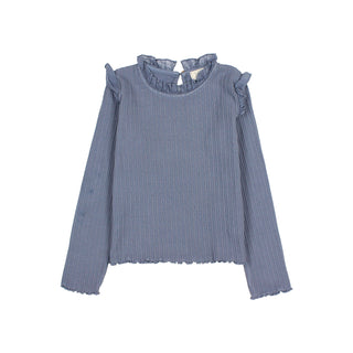 Ripp Langarm-Shirt Artic Blue von Búho Barcelona