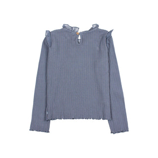 Ripp Langarm-Shirt Artic Blue von Búho Barcelona