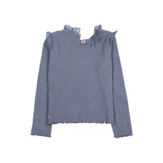 Ripp Langarm-Shirt Artic Blue von Búho Barcelona