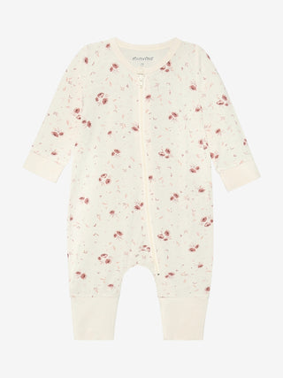 Bambus Pyjama Peach Whip mit Blumenprint von Minymo