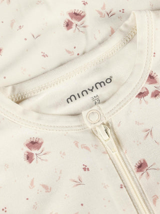 Bambus Pyjama Peach Whip mit Blumenprint von Minymo