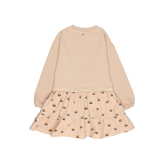 Combi Kleid Naif Rose mit Blumenmuster von Búho Barcelona