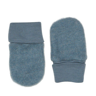 Wollfleece Handschuhe Blau meliert von CeLaVi