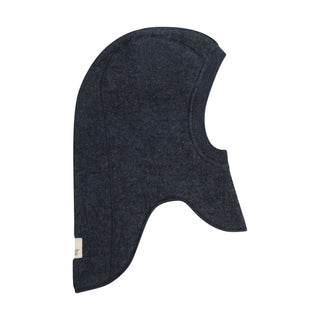 Balaclava Woolfleece Navy Melange Blau von Huttelihut