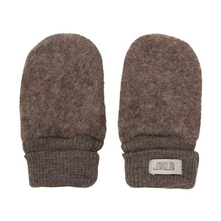 Merino Wollfleece Handschuhe Brown Melange von Huttelihut