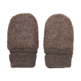 Merino Wollfleece Handschuhe Brown Melange von Huttelihut