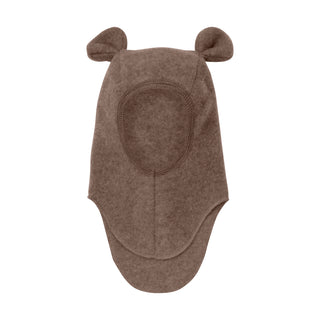 Merino Wollfleece Sturmhaube Balaclava Brown Melange von Huttelihut