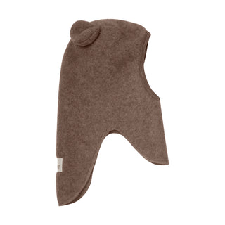 Merino Wollfleece Sturmhaube Balaclava Brown Melange von Huttelihut