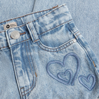Jeans Mom Fit mit Herzprint von Daily7Kids