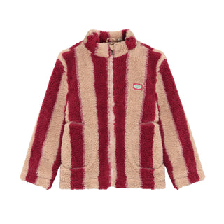 Teddy Jacket Rot gestreift von Daily7Kids