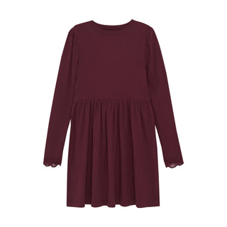 Modal Langarmkleid Vineyard Wine Weinrot von Creamie