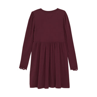 Modal Langarmkleid Vineyard Wine Weinrot von Creamie