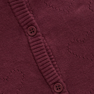 Bambustrick Cardigan Vineyard Wine von Creamie