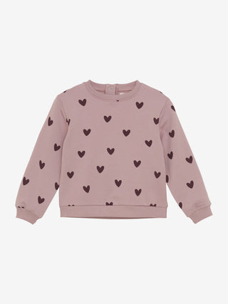 Sweatshirt Woodrose mit Herzprint von Creamie